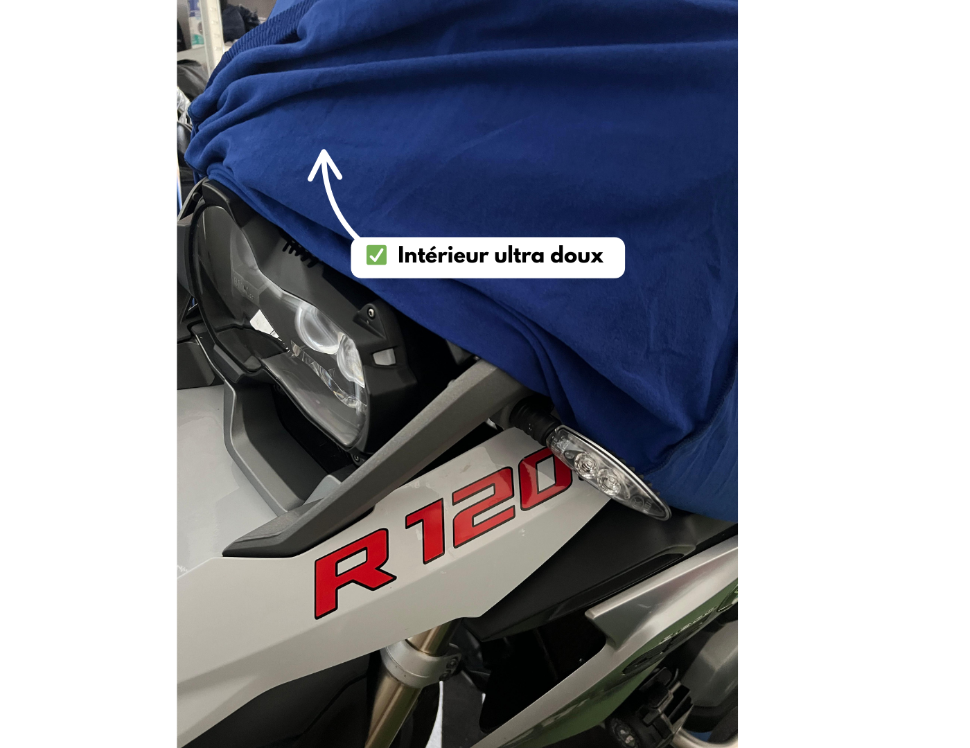 Housse Moto intérieure Flexy Luxe | Effet sur-mesure